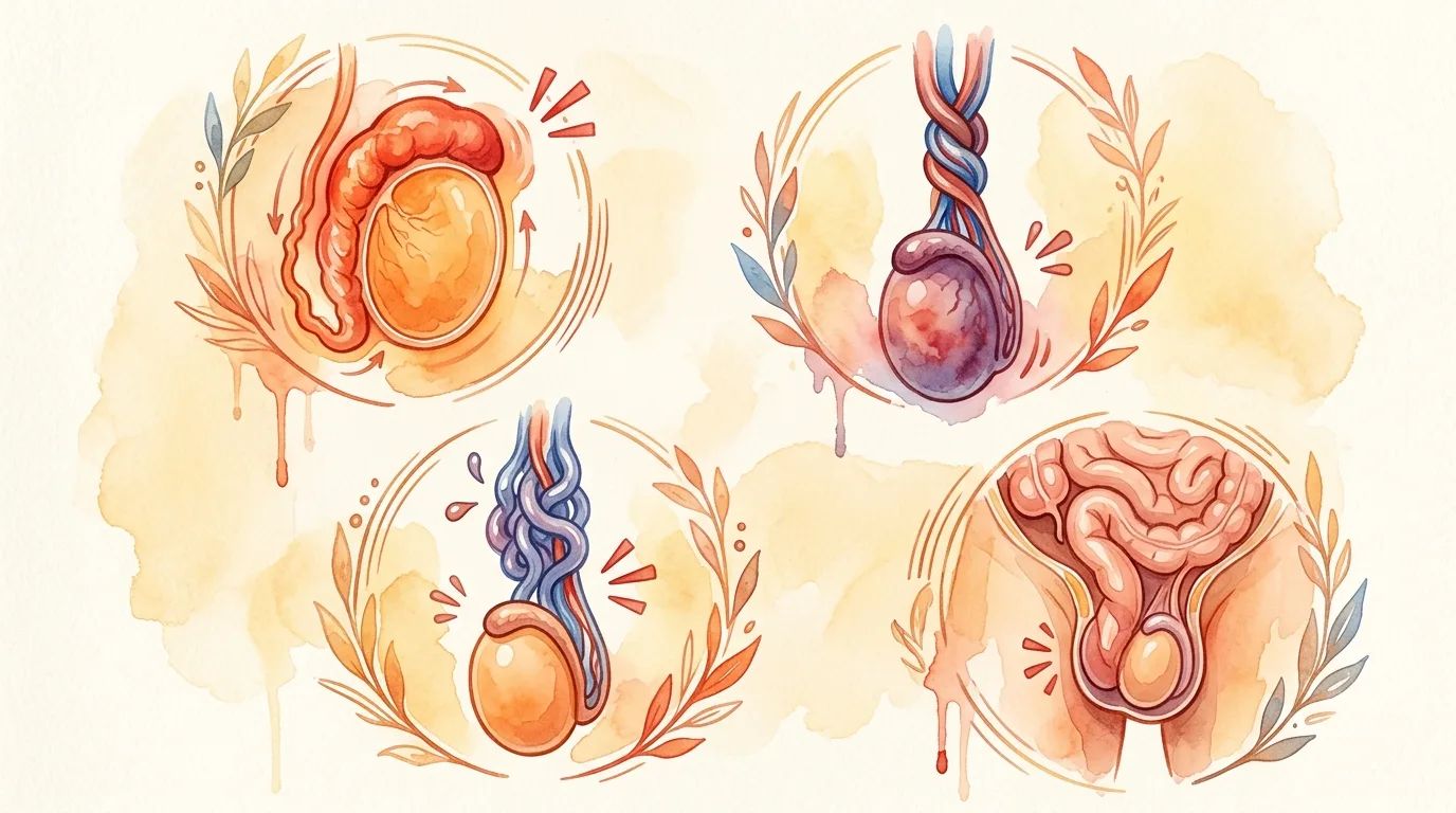 睪丸痛原因有哪些？副睪炎、睪丸扭轉、精索靜脈曲張、疝氣原因與症狀一次看懂