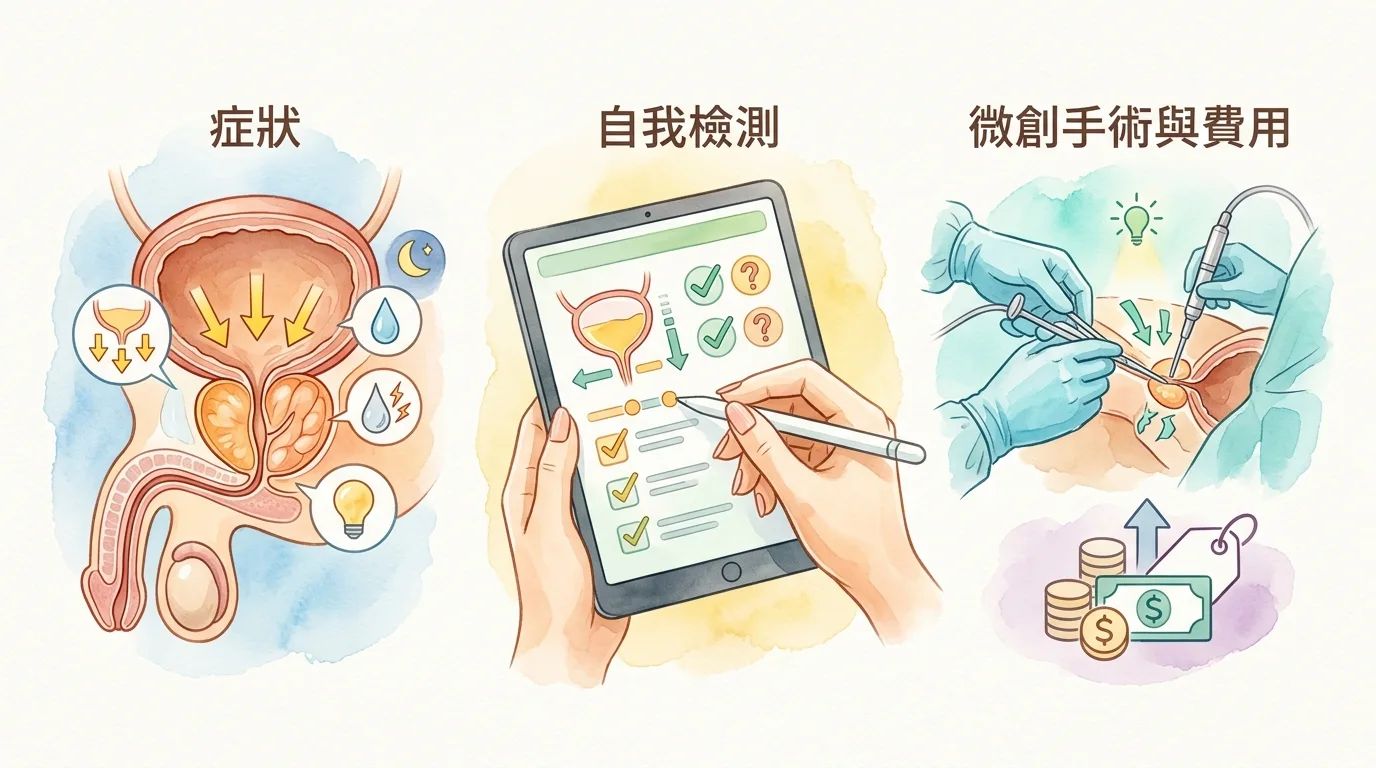 2026攝護腺肥大懶人包：戴定恩醫師解析症狀、自我檢測與微創手術費用