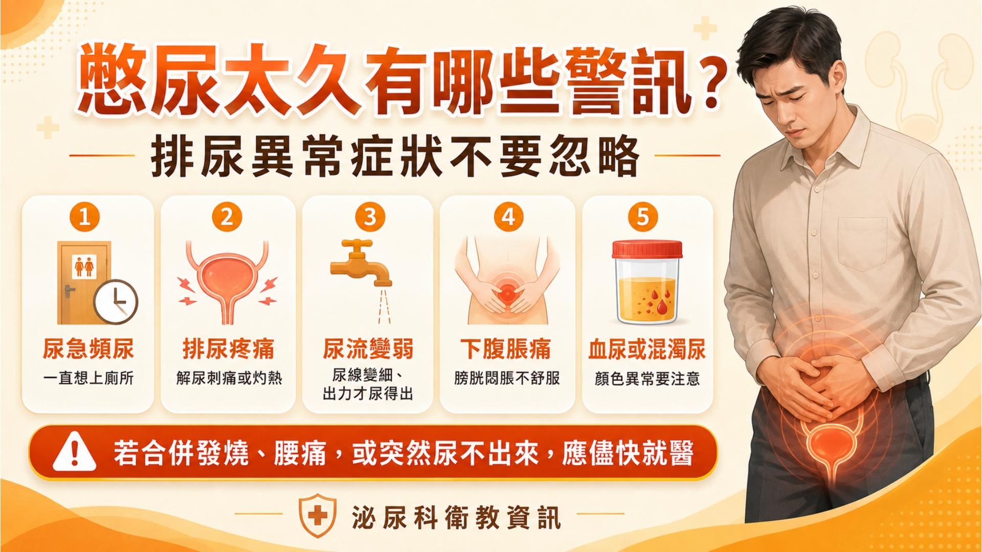 憋尿太久有哪些警訊？