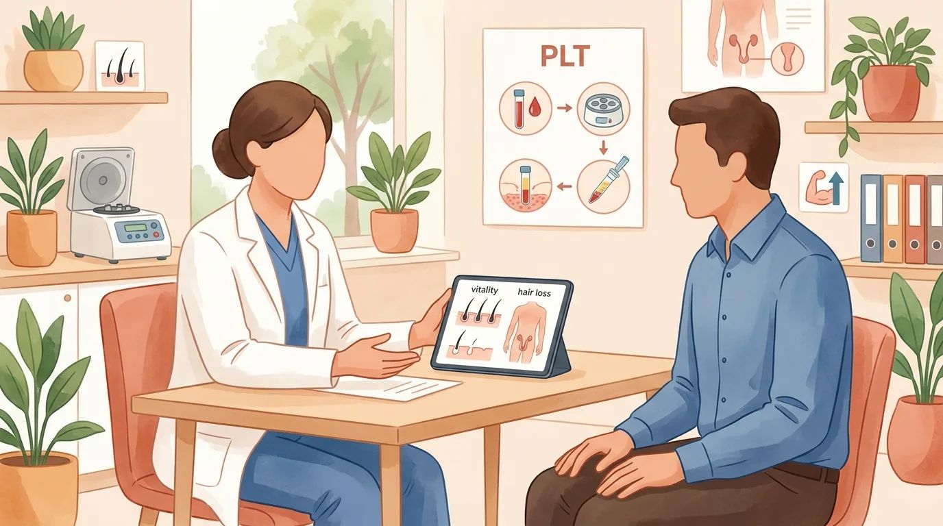 男人兩大難言之隱：力不從心與頂上無毛？PLT血小板凍晶，再生醫療助你重拾自信！