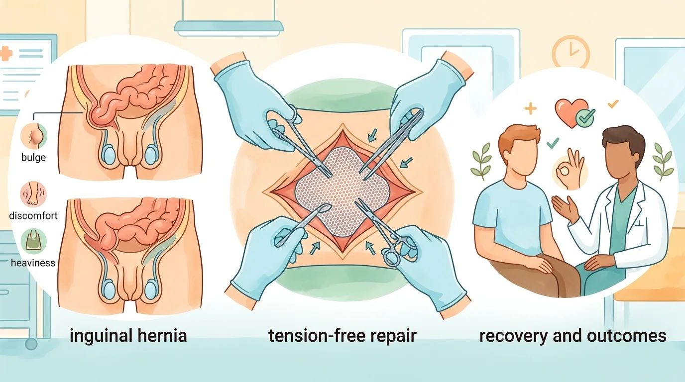 腹股溝疝氣完整指南：戴定恩醫師談症狀、成因及無張力修補手術治療