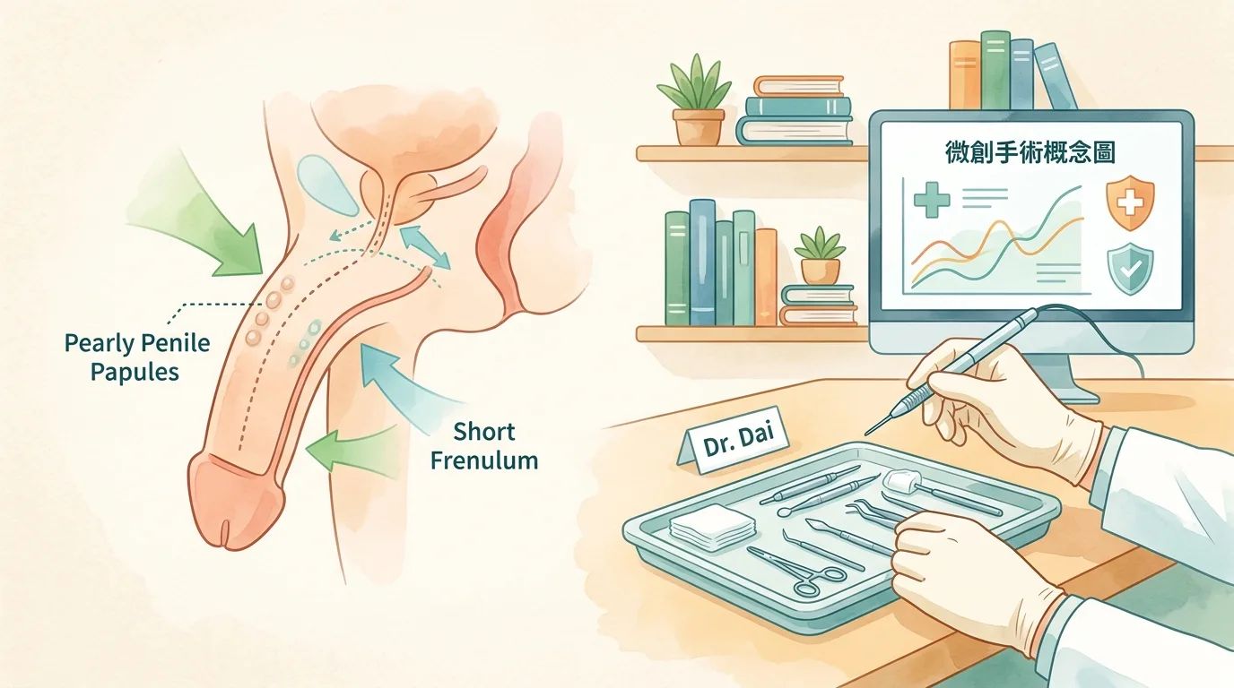 陰莖珍珠丘疹與繫帶過短怎麼辦？戴定恩醫師談私密處微創手術
